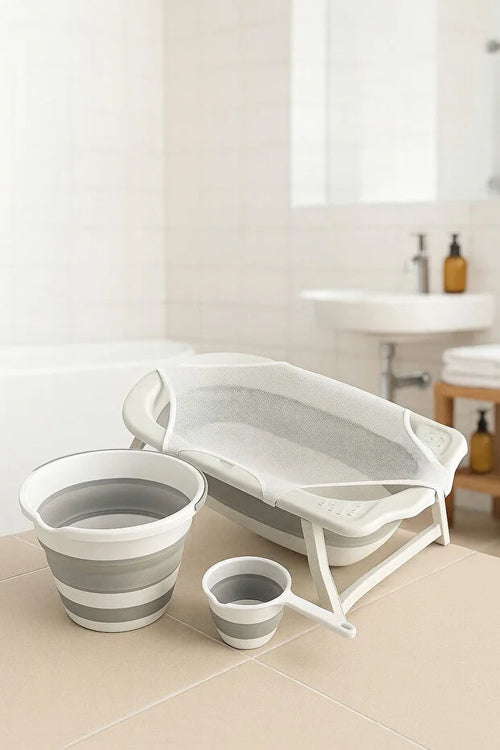 Bebek Küveti  Katlanır  Banyo Seti  Hediye Fileli